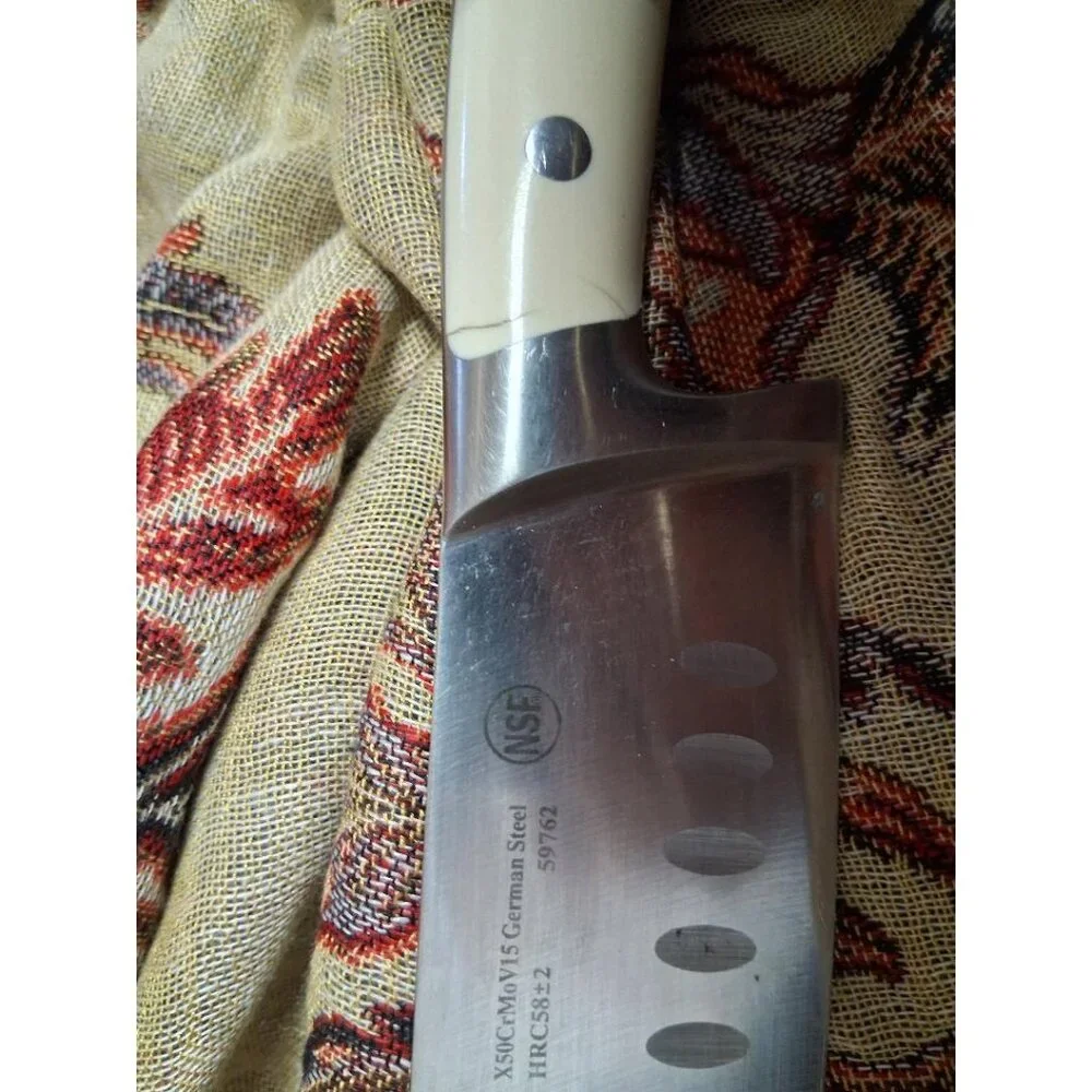 Cangshan 7-Inch Santoku Knife X50CrMoV15 (59762)German Steel With White Handle